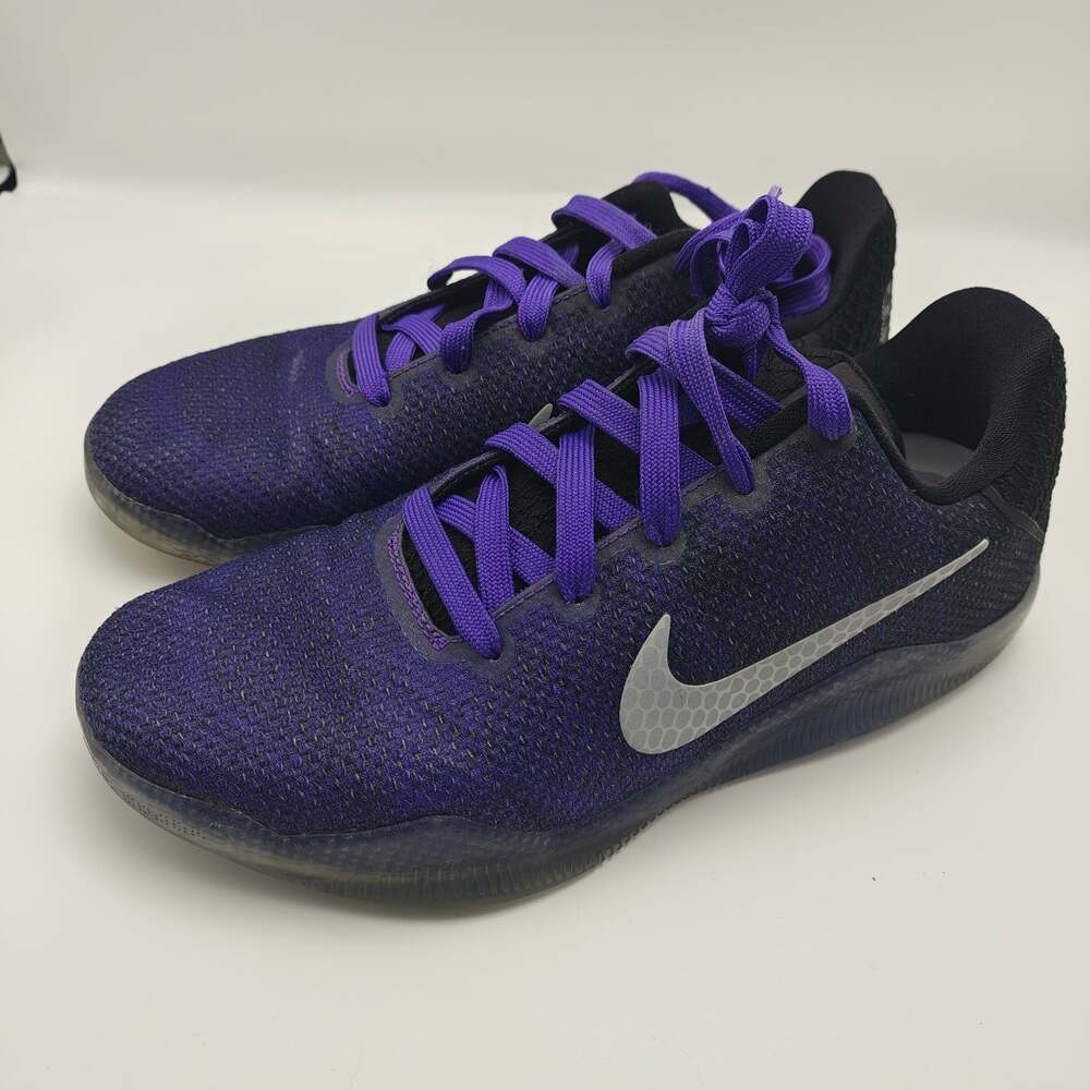 Nike Kobe 11 GS Eulogy Hyper Grape Black Size 7Y | Wms 8.5 Sneakers 822945-510